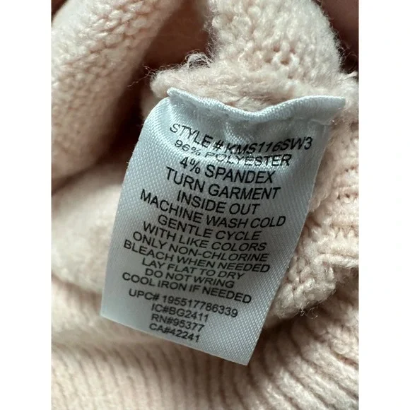 Modern Supply Sanctuary Women's Pink Short Sleeve Zip-Up Knit Cardigan Sweater L - Picture 6 of 7